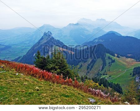 A View From The Mountain Top Gulme Or Gulmen In The Obertoggenburg Region, Stein - Canton Of St. Gal