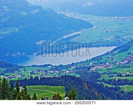 A View Of The Walensee Lake From The Top Of Gulme Or Gulmen In The Obertoggenburg Region, Stein - Ca