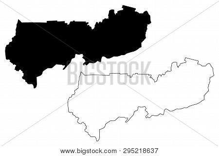 Upper East Region (administrative Divisions Of Ghana, Republic Of Ghana) Map Vector Illustration, Sc