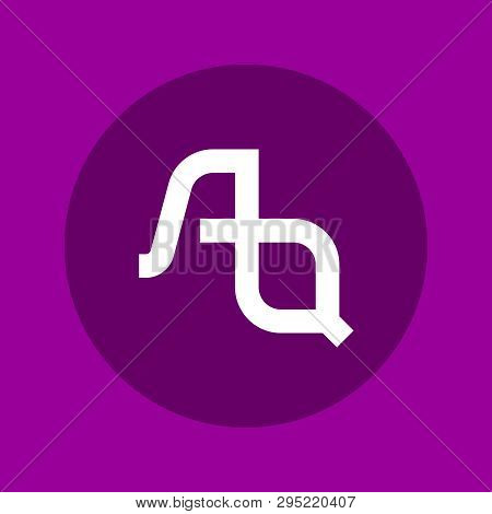 Letters A And Q Ligature. Monogram Logo With Two Letters In Line Style.