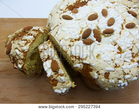 Traditional Italian dessert for Easter, Easter dove, colomba pasquale