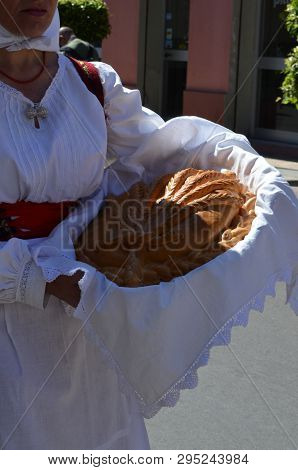 Folk Of Sardinia, Detail Of A Traditional Sardinian Costume