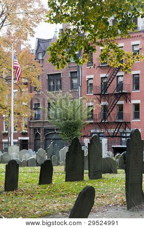 Cemitério histórico em Boston
