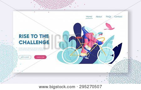 Cyclist Riding Bike Outdoors In Summer Day. Bicycle Man Active Sport Life And Healthy Lifestyle, Bik