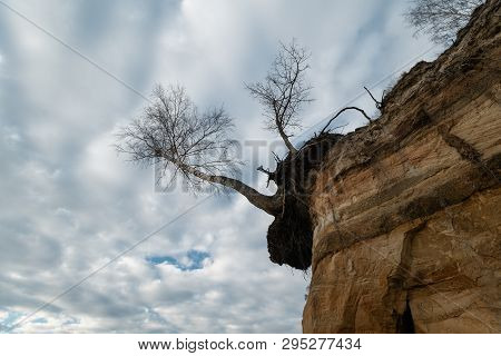 Limestone Beach At The Baltic Sea With Beautiful Sand Pattern And Vivid Red And Orange Color - Touri