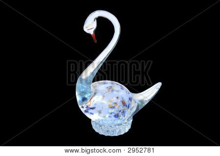 Statuette af Svane glas.