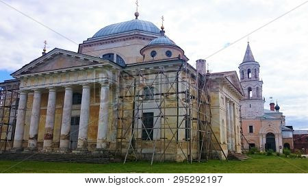 View On Novotorgsky Borisoglebsky Monastery In Torzhok. It Is A Town In Tver Oblast, Russia, Located