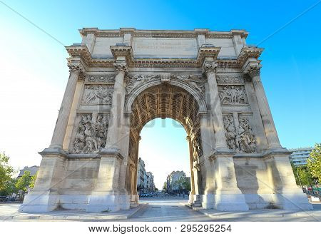 Porte Royale - Triumphal Arch In Marseille, France. Constructed In 1784 - 1839