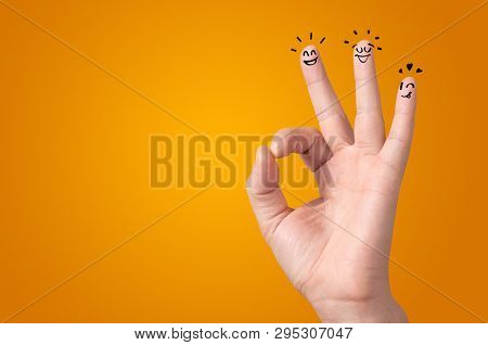 Waggish happy fingers with team building concept
