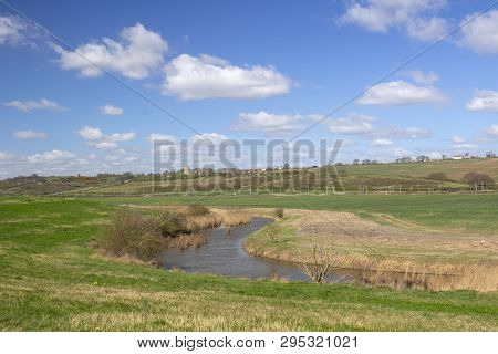 Borrow Dyke On Hadleigh Marshes, Essex, England