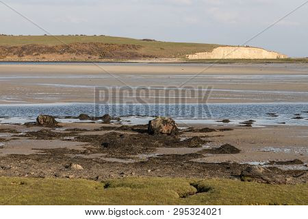 Farm Field And Silvestrand Beach In Galway Bay