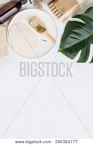 Zero waste cosmetic products, Sustainable lifestyle concept, flat lay