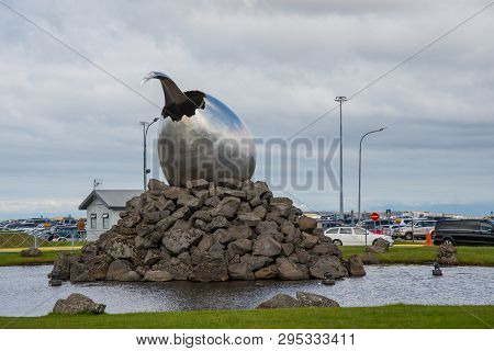 Keflavik Iceland - June 11. 2018: Artwork 