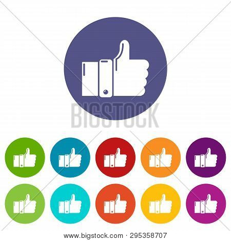 Modern Like Icons Color Set For Any Web Design On White Background