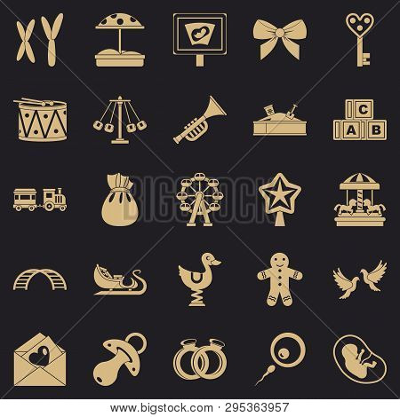 Bairn Icons Set. Simple Set Of 25 Bairn Icons For Web For Any Design