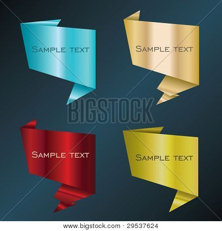 Origami design etikety