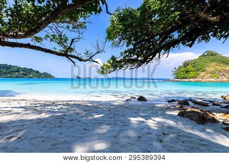 Beautiful Beach View Koh Chang Island Seascape At Trad Province Eastern Of Thailand On Blue Sky Back