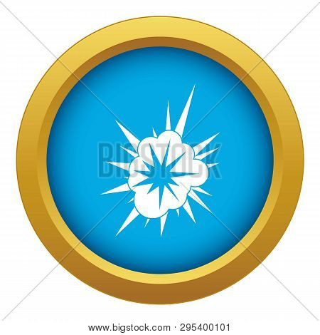Nucleate Explosion Icon Blue Vector Isolated On White Background For Any Design