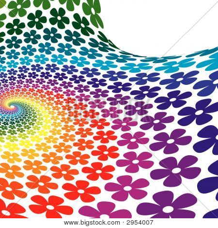 화려한 꽃 나선 배경