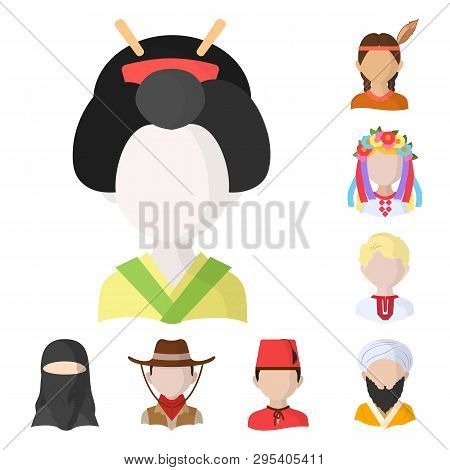 Vector Illustration Of Nation And Race  Symbol. Set Of Nation And User Vector Icon For Stock.