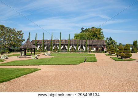 Eyrignac, France - September 2, 2018: The Picturesque Jardins Du Manoir D Eyrignac In Dordogne. Fran