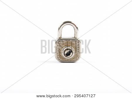 Colorful And Crisp Image Of Small Padlock On White Background