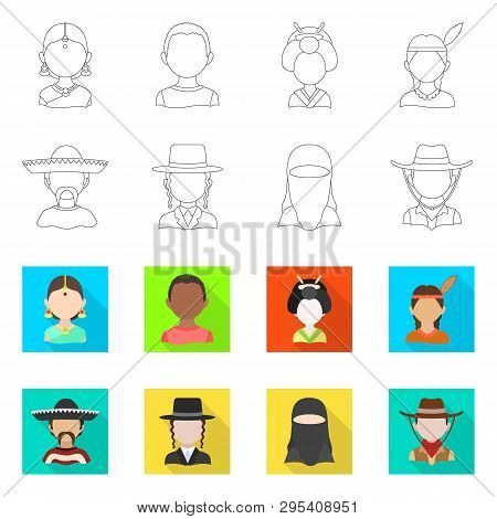 Vector Design Of Imitator And Resident Logo. Set Of Imitator And Culture Vector Icon For Stock.