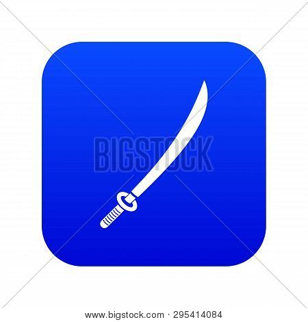 Katana Icon Digital Blue For Any Design Isolated On White Vector Illustration