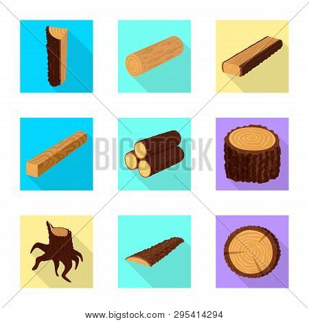 Vector Design Of Material And Nature  Icon. Set Of Material And Raw  Stock Symbol For Web.