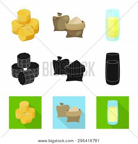 Vector Design Of Farm And Agriculture  Logo. Set Of Farm And Technology Stock Vector Illustration.