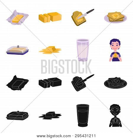 Vector Illustration Of Creamy And Product Icon. Collection Of Creamy And Farm Stock Vector Illustrat