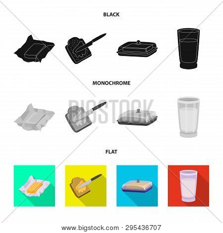 Isolated Object Of Creamy And Product Symbol. Collection Of Creamy And Farm Vector Icon For Stock.