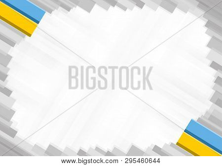 Border Made With Tuva National Colors. Template Elements For Your Certificate And Diploma. Horizonta