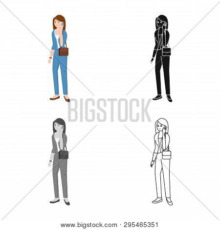 Vector Design Of Woman  And Business Icon. Set Of Woman  And Businessperson Stock Vector Illustratio