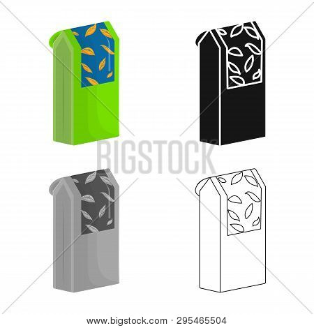 Vector Illustration Of Box And Tea Logo. Set Of Box And Homeopathy Stock Vector Illustration.