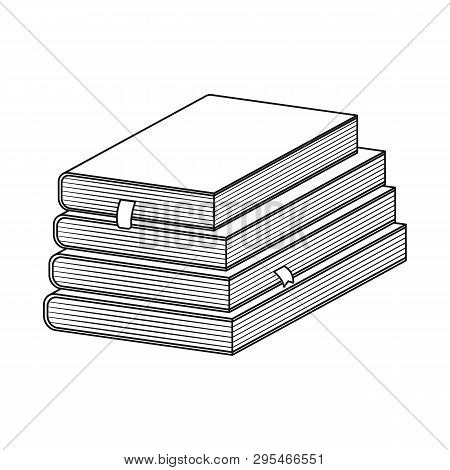 Vector Illustration Of Book And Stack Logo. Set Of Book And University  Vector Icon For Stock.