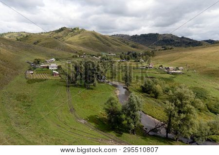 The View From The Height Of The Mountain Village Generalka Altai Territory.western Siberia. Russia