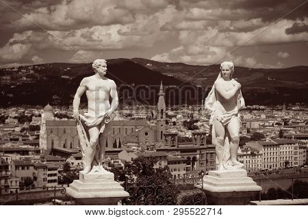 FLORENCE - MAY 20: Statue in Giardino Bardini on May 20, 2016 in Florence, Italy. Florence was a center of medieval European trade and finance and is the birthplace of the Renaissance