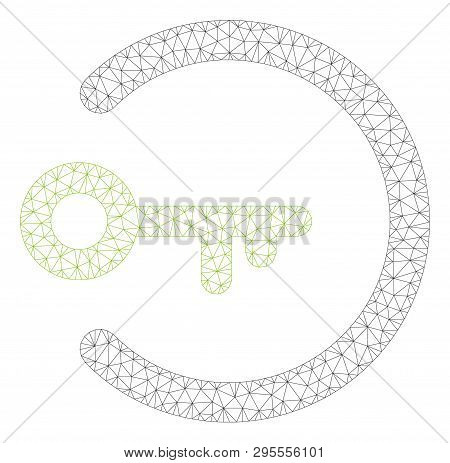 Mesh Login Access Polygonal 2d Illustration. Abstract Mesh Lines And Dots Form Triangular Login Acce