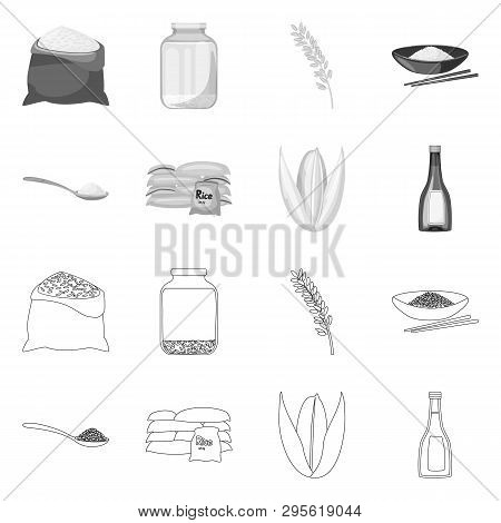 Vector Illustration Of Crop And Ecological Logo. Collection Of Crop And Cooking Stock Vector Illustr
