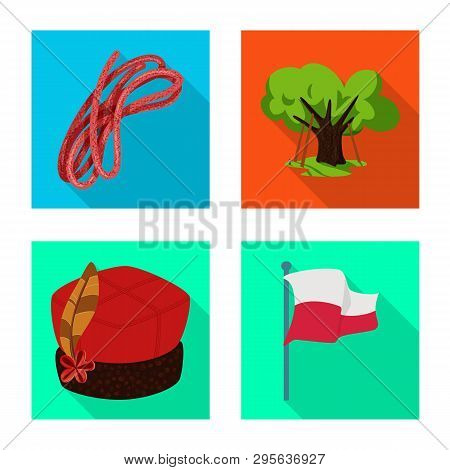 Vector Illustration Of Traditional And Tour Logo. Set Of Traditional And Landmarks Stock Vector Illu