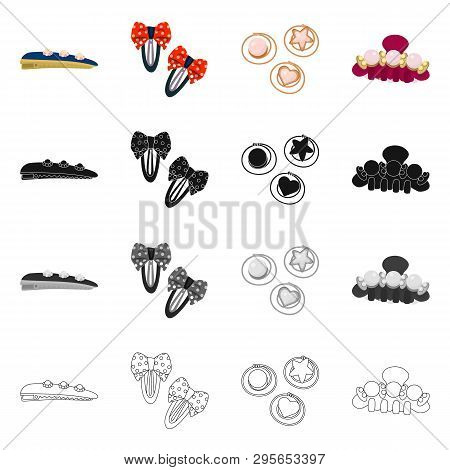 Vector Design Of Beauty And Fashion Icon. Set Of Beauty And Female Vector Icon For Stock.