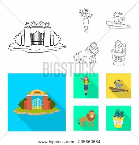 Vector Design Of Nature  And Fun  Sign. Set Of Nature  And Entertainment Vector Icon For Stock.