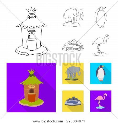 Vector Illustration Of Nature  And Fun  Sign. Set Of Nature  And Entertainment Stock Vector Illustra