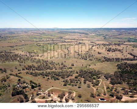 Aerial View Of The Regional Country City Of Bathurst From Mount Panorama Home Of Australia Most Famo