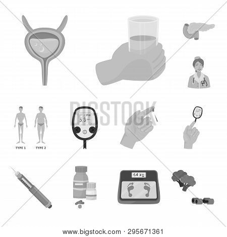Vector Design Of Health And Diet Icon. Set Of Health And Disease Vector Icon For Stock.