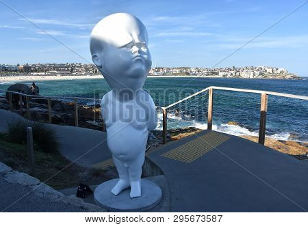 Sydney, Australia - Oct 23, 2018. Viktor Freso: Niemand. Sculpture By The Sea Along The Bondi To Coo