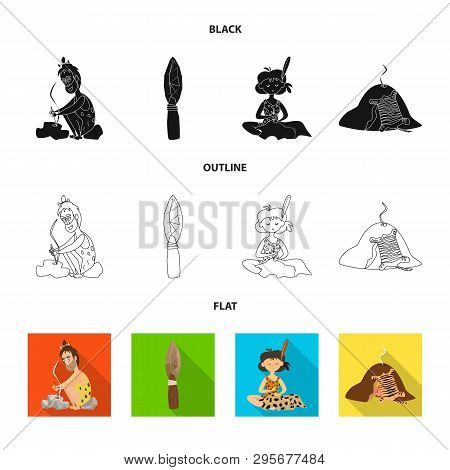 Vector Illustration Of Evolution  And Prehistory Symbol. Collection Of Evolution  And Development  V