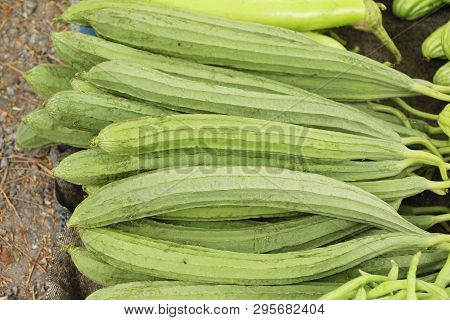 Luffa Acutangula For Cooking At Street Food
