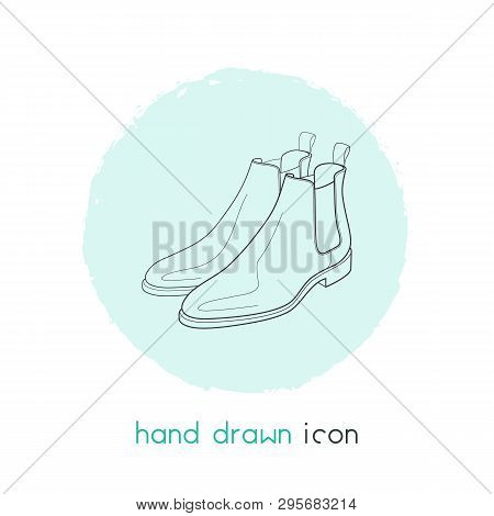 Chelsea Boots Icon Line Element.  Illustration Of Chelsea Boots Icon Line Isolated On Clean Backgrou